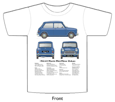Morris Mini-Minor Deluxe 1962-64 T-shirt Front